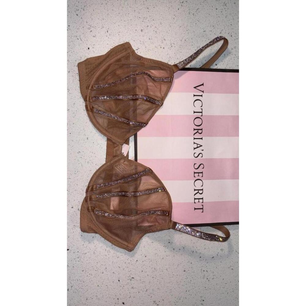 Victoria’s Secret Very Sexy Sheer Shine Unlined Low-Cut Demi Bra Size 34D NWT